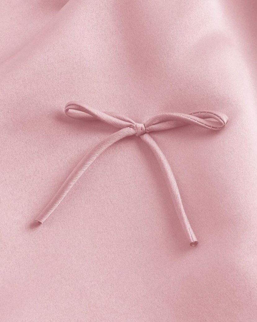 Blush Pink Satin Fit & Flare Dress for Women | Bow Detail Mini Party Dress - Image 3
